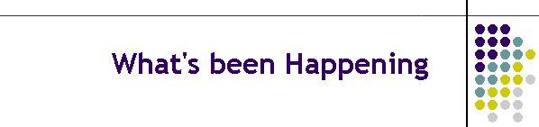 What's been Happening